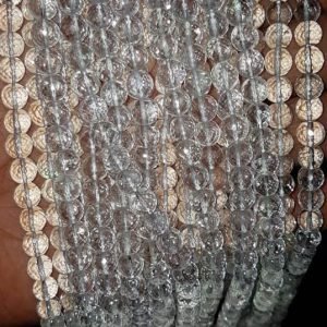 Natural Diamond Cut Sphatik Crystal Mala (LAB CERTIFIED) 16MM, 55 Beads