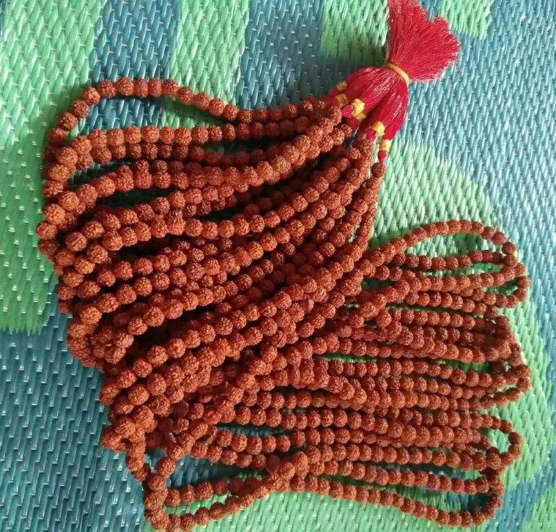 Original 5 Face Chikna Pathri Rudraksha Mala, Best Quality Rudraksha Mala, 8MM Size, 109 Beads - Image 2