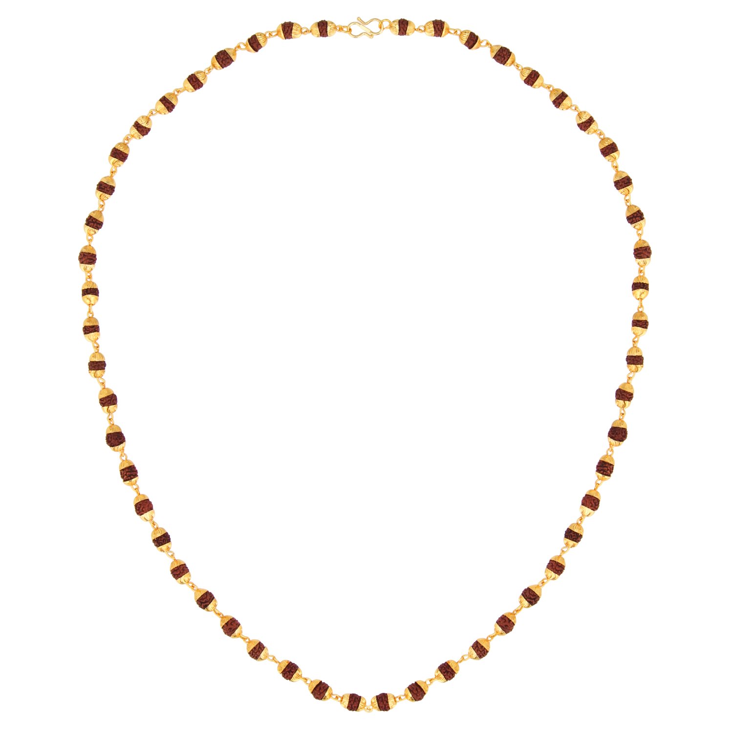 22K Gold Plated Nepali Rudraksha Mala - Image 3