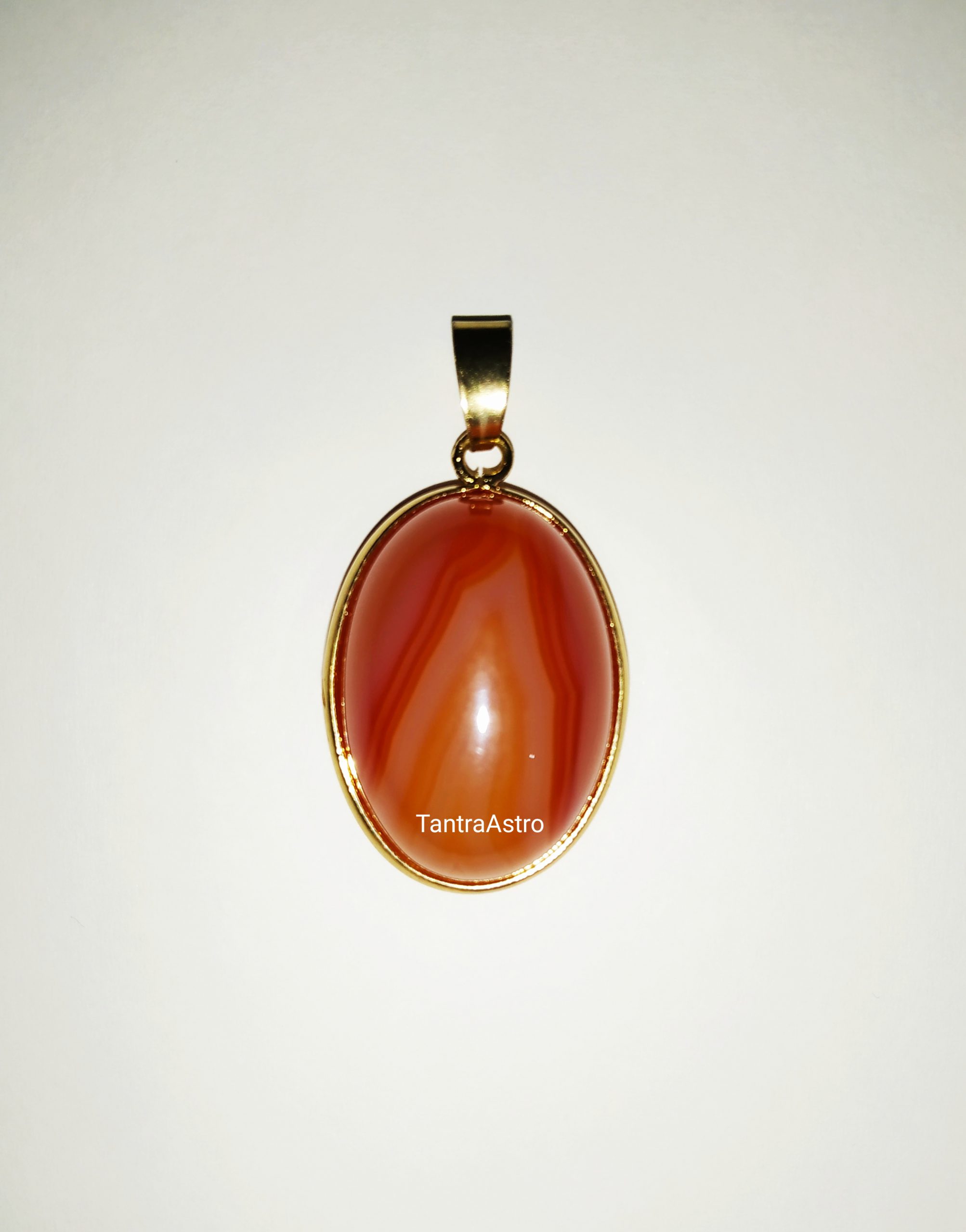 Orange Sulemani Hakik Pendant सुलेमानी हकीक 50 Carat