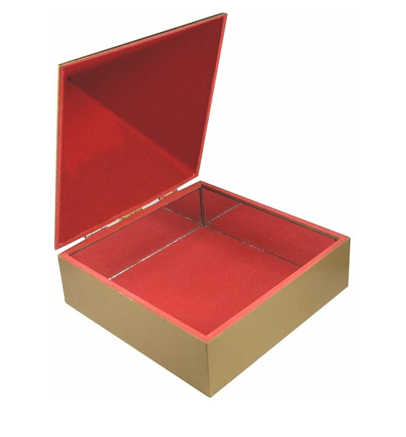 Vastu Wooden Pyramid Wish Cash Box, Reiki Box with Yantra Stickers (Size: 4-Inches, Fengshui Remedies for Home, Office & Temple) & Get Free One Saubhagya Laxmi Ganesh Sampurn MahaYantra In Brass - Image 3