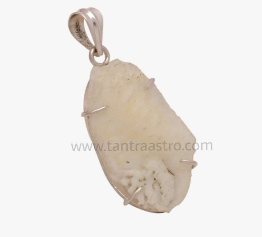 100% ORIGINAL GUARANTEED CERTIFIED, NATURAL & ENERGIZED SHUKRA MANI STONE, PURE SILVER PENDANT अभिमंत्रित शुक्र मणि रत्न, शुद्ध चाँदी लॉकेट (20-25 CARAT BIG SIZE)