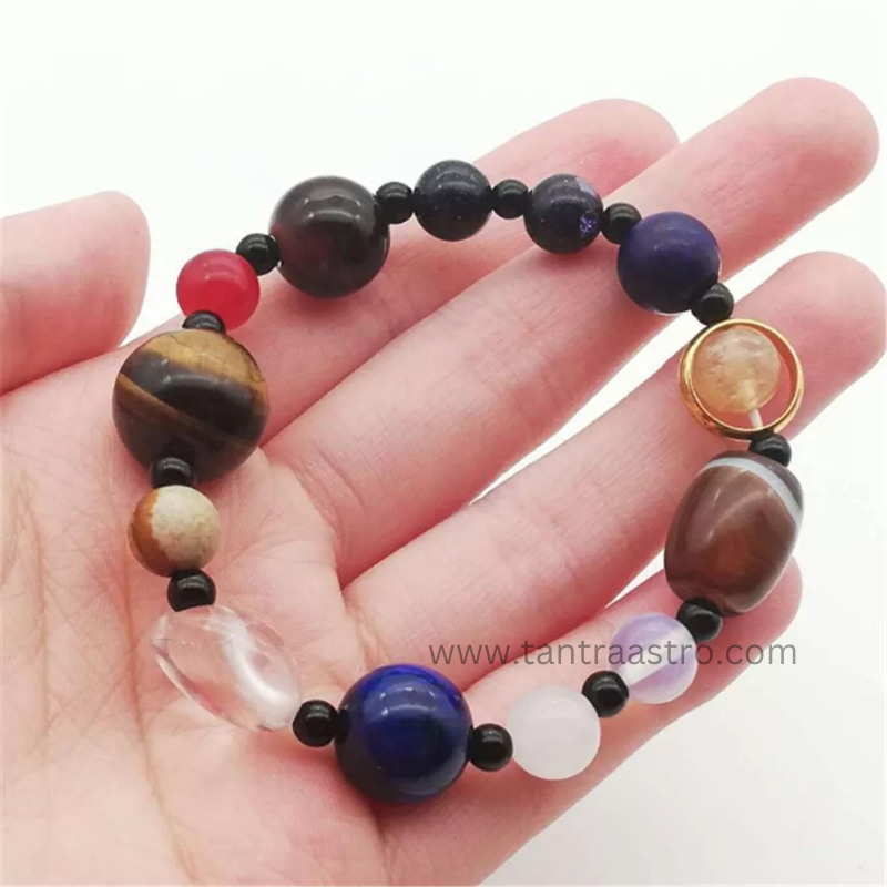 Premium Quality Natural & Energized Universe Astronomy Solar System Planet Galaxy Space Bracelet - Image 3