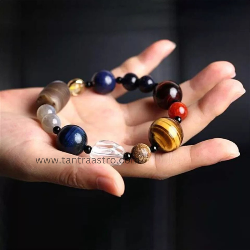Premium Quality Natural & Energized Universe Astronomy Solar System Planet Galaxy Space Bracelet - Image 2