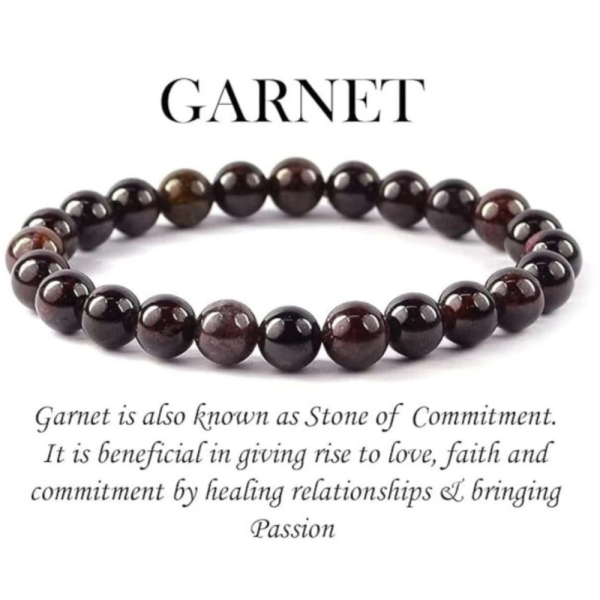 red garnet stone bracelet